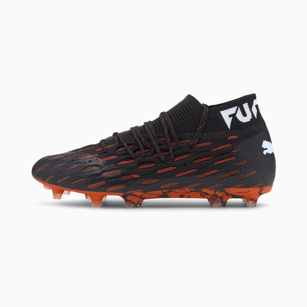 Puma FUTURE 6.1 NETFIT FG/AG Férfi Focicipő - Fekete/Fehér/Narancssárga ( Hungary - MGLSW3548 )